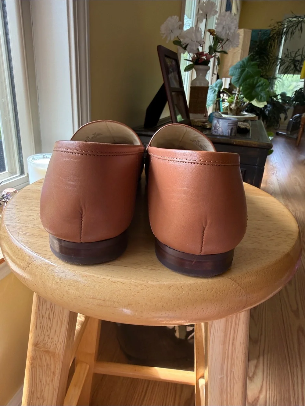Sam Edelman Leather Horsebit Loafers Cognac Tan Women’s 9 Wide